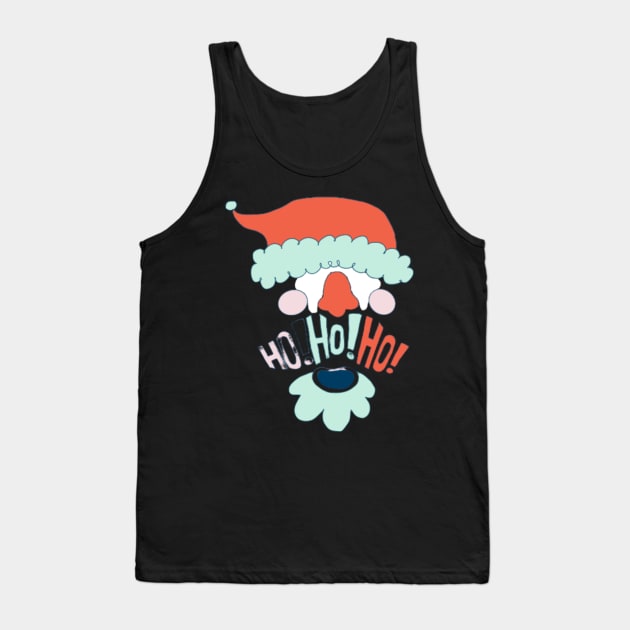 Ho Ho Ho - Santa's Face Tank Top by Christamas Clothing